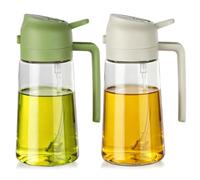 2-in-1 Oil Spray Bottle, Olive Oil Dispenser for Misting and Pouring