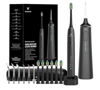 2-in-1 Oral Clean Kit-Water Dental flosser & Electric Toothbrush Combo-5 Brushing & Flossing Mode-for Teeth Cleaning and Gum Health(Upgraded Model H300&H6 Plus)