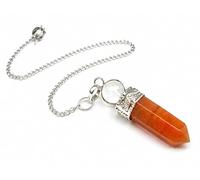 2 In 1 Orange Aventurine quartz Pointer Pendant Gift Crystal Healing Fashion Meditation Chakra Balancer Gemstone Wellness handcrafted accessory