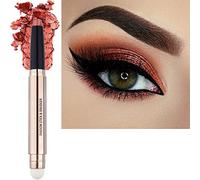 2 in 1 Orange Copper Eyeshadow Pencil, Cream Smooth Shimmer Eyeshadow Stick Crayon, Hypoallergenic Multi-Dimensional Waterproof Long Lasting Eye Shadow Highlighter Stick Eye Liner(Copper Shimmer #05)