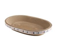 2-in-1 Oval Cat Scratcher, Scratching Board for Cats, Scratching Mat Cat, Cat Scratching Board, Scratching Bed with High Density, Cat Scratcher Made of Cardboard for House Cats of House Cats