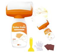 2-in-1 Paint Roller Kit, White Paint for Walls, White Wall Paint, Filler for Walls, Wall Repair Rolling Brush for Surface for Easy DIY, Wall Mending Agent Remove Stains Scratches Graffiti, 500g