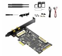 2 in 1 PCIE to MSATA SATA3 Adapter Board 3G CDMA WLAN WWLAN Wifi Card to Desktop Computers Computer Adapter Card