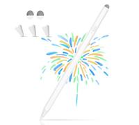 2-in-1 Pencil for Apple iPad, Stylus Pen for iPad, Stylus Pen for Touchscreen Suitable for iPad/iPhone/Samsung/Android Smartphone and Tablets, Compatible with All Touchscreen (White)