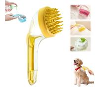 2-in-1 Pet Bath Brush with Shampoo Dispenser,cat comb for long haired cats | 18cm Ergonomic Grooming Tool for Dogs/Cats Self-Lathering & Massage Design - Perfect for Home Bathing & Spa-Like Grooming