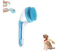 2-in-1 Pet Bath Brush with Shampoo Dispenser dog brush,nitty gritty nit comb | 18cm Ergonomic Grooming Tool for Dogs/Cats Self-Lathering & Massage Design - Perfect for Home Bathing & Spa-Like Grooming