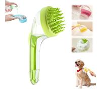 2-in-1 Pet Bath Brush with Shampoo Dispenser dog grooming brush,cat comb | 18cm Ergonomic Grooming Tool for Dogs/Cats Self-Lathering & Massage Design - Perfect for Home Bathing & Spa-Like Grooming