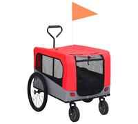2-in-1 Pet Bike Trailer and Jogging Stroller Dog Carrier Pet Jogger vidaXL