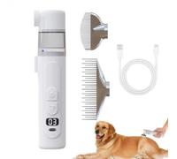 2 in 1 Pet Combs, Electric Pet Flea Remover Brush & Detangling Comb, Electric Pet Fleas Comb, Wireless Rechargeable 2-in-1 Vacuum Lousecomb, Portable Nit Combs Flea Remover for Dogs Cats