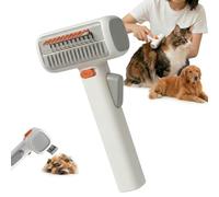 2-in-1 Pet Grooming Brush & Professional Self-Cleaning Slicker Brush - Dual-Sided Undercoat Rake & Deshedding Tool for Dogs & Cats - Gentle Dematting Comb for Long or Short Hair, Safely Removes Mats,
