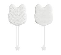 2 In 1 Pet Grooming Gloves Adorable Cat Head Shape Pet Grooming Massage Glove Grooming For Dogs Cats Rabbits On Wet Or Dry Hair Pet Hair Gloves 1 PC Sqk360 (B, A)