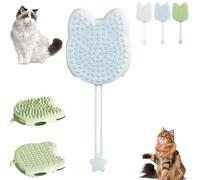 2-in-1 Pet Grooming Gloves, Soft Bristle Pet Hair Detangling Brush, Pets Groom Massage Mitt for Dogs, Cats, Rabbits,Wet or Dry Small Animal Hair Glove for Grooming, Deshedding, Washing (Blue)