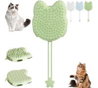 2-in-1 Pet Grooming Gloves, Soft Bristle Pet Hair Detangling Brush, Pets Groom Massage Mitt for Dogs, Cats, Rabbits,Wet or Dry Small Animal Hair Glove for Grooming, Deshedding, Washing (Green)