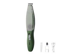 2-in-1 Pet Grooming Kit, Electric Dog Shaver with Suction Function & Safe Rounded Blades for Gentle Trimming on Paws, Face, and Ears (Green)