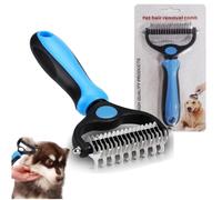 2 In 1 Pet Grooming Tool Dematting Comb for Dogs & Cats 2 Sided Undercoat