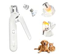 2-in-1 Pet Nail Clipper & Grinder with Dual LED Lights, USB Rechargeable, Electric Multi-Function Grinding, Quiet Operation with Splash Guard, Suitable for Small/Medium/Larg