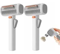 2-in-1 Pet Self-Detangling & Grooming Comb, 2-in-1 Pet Comb Untangle & Remove Tangles One-Touch Switch Removes Mats, Tangles & Loose Fur for Dogs & Cats(2pcs)