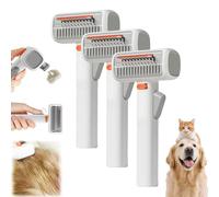 2-in-1 Pet Self-Detangling & Grooming Comb, Dog Grooming Comb for Small Dogs & Cats, Deshedding Brush Dematting Tool Removes Loose Fur Mats Tangles for Long Short Hair Undercoat Rake Flea Comb (A3)