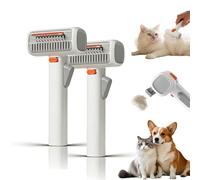 2-in-1 Pet Self-Detangling & Grooming Comb - Undercoat Rake For Dogs & Cats - Gentle Undercoat Rake & Brush for Long or Short Hair, Removes Mats, Tangles & Loose Fur (2PCS)
