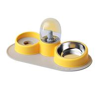2 In 1 Pet Tableware Dog Water Food Bowl Non-Spill Automatic Water Dispenser Combo Set For Panda Bowl Food Water Dispenser