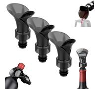 2-in-1 Petal Wine Cork, Wine Saver with Vacuum Pump & Sealer(3pcs) | Reusable Petal-Shaped Leakproof Wine Corks Aerator Pourer Spout Airtight Decanter Quick Infuser, for Standard Wine Bottles