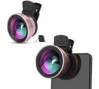 2 in 1 Phone Lens Professional, 0.45X Super Wide Angle and Macro Lens Clip-On Cell Phone Lenses Compatible with Android Mobile Phones/Tablets/Camera