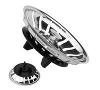 2 in 1 Plug Strainer Basket Diameter 80 mm Suitable for Ikea Atlant Siphon DOMSJÖ Sink Replacement Parts Seal Sealing Ring 402.805.60 (Pack of 1)