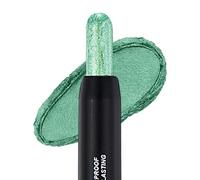 2-in-1 Plum Purple Shimmer Eyeshadow Stick - Eyeshadow Brush Crayon, Long-Lasting Eye Shadow Pencils for Women & Mature Women, Creamy Blendable Eye Makeup Stick for Effortless Daily (Green)