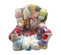2 in 1 Plush Pear Chair, Waterproof Soft Cover, Plush Design, Comfortable Support Cushion, Lightweight and Portable | Clear Plush Pear Chair for Apartment, L, Se référer au descriptif, See description