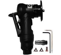 2-in-1 Pneumatic Chamfer Tool Set, Mini Air Deburring Machine for Metal Edge, 45°Bevel/R1.5 Round, 30000 RPM, Adjustable Depth, Includes 2 C-Angle Cutting Edges, US Standard