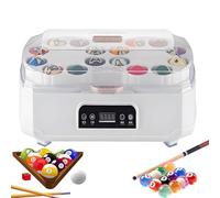 2-in-1 Pool Ball Cleaner Machine with LCD Display, Billiard Ball Polisher with Dual-Motor Polishing & Drying, Forward/Reverse, for 16/22 Billiard Snooker Balls