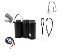 2-in-1 Portable Accessory Kit Compatible with Shark ChillPill FA022, Detachable Storage Case, Adjustable Crossbody Lanyard, Outdoor Carrying Set for Handheld Mini Fan (Black)