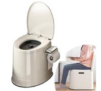 2-in-1 Portable Bedside Toilet,Bedside Commodes,Mobile Portable Toilets, Anti-Slip and Anti-Rollover, Adult Potty Chair Load 800 Lb for Seniors Disabilities Elderly Others(Pink)