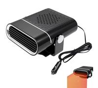 2-in-1 Portable Car Heater With 360° Rotation, 12/24V Car Defroster Windshield Heater, Plug Cigarette Lighter Design, installation is simple, for Vehicles (Black,M)