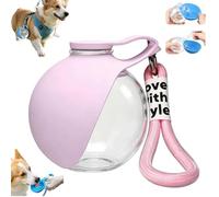 2 in 1 Portable Dog Water Bottle & Bowl, Foldable Pet Waters Bottle Plastic Bottles & Silicone Bowl, Easy Carry Leak-Proof Dog Water Bottles for Outdoor Walking, Hiking & Travel