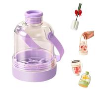 2-in-1 Portable Ice Ball Maker Kettle & Water Bottle, Leakproof Ice Cube Tray with 17 Grids, Creative Ice Mold with Handle for Cocktails, Coffee, Whiskey, Travel & Outdoor Camping (B)