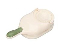 2 in 1 Portable Manual Dumpling Maker Kitchen Dumpling Making Tool Dough Pressing Tool Kitchen Accessories for Families Restaurants ABS Material 191g (White)