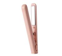 2-in-1 Portable Mini Curling Tongs for Short Hair, Travel Size Mini Curling Iron, Portable USB Plug-in Small Hair Straightener, Heats Up Fast, for Short & All Hair Types (D)