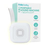 2-in-1 Portable Sound Machine + Nightlight by Frida Baby White Noise Machine with Soothing Sounds for Stroller or Car Seat with Volume Control