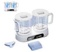 2-in-1 Portable Washing Machine, Dual Tub Wireless Mini Washer with 8000mAh Battery, 2.5L*2 Large Capacity for Deep Cleaning Socks Underwear, Travel Dorm Apartment RV Use