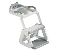 2 in 1 Potty Training Toilet with Not Slip Step Stool & Soft Cushions Children Potty Training Toilet Comfortable Travel Potty Solution