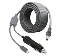 2 in 1 Power Cable for Mini Dish, Type C to DC Power Cable, USB C and Cigar Lighter Adapter, Plug and Play Charging Options for Mini Satellite Dish with PD Chip