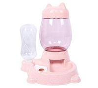 2 in 1 PP Pet Large Capacity Auto Food Feeder and Drinking Fountain, Dog Cat Automatic Feeder with 800ml Grain and 300ml Water Bottle, Detachable Design for Easy Cleaning, N