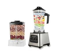 2-in-1 Professional Blender, 2L Blender and 500 ml Smoothie Blender, 9 Speed, Electric Citrus Juicer with 4 Stainless Steel Blenders, for Smoothies, Crushed Ice, Puree, Sauce (1 Piece)
