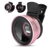 2 in 1 Professional Phone Lens 0 45X Super Wide Angle and Macro for Mobile Compatible with Most Smartphones Ipads Tablets Cameras Multi Layer Coating Clear Image Flexible Rubber Clip Design