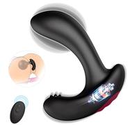 2 in 1 Prostate Vibrating Inflatable Anal Plug - Anal Vibrator Sex Toy with 10 Vibration Mode Remote Control G-spot Vibrators for Woman Prostate Stimulator Massager for Man
