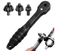 2-in-1 Ratchet Drill Chuck Key Wrench - Universal Chuck Key Replacement Tool for Drill, Compatible with Most Electric Drills and Power Tools