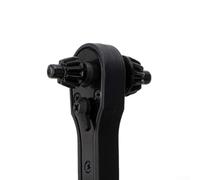 2 in 1 Ratchet Spanner Wrench for Drill Chuck - Dual-Size Hand Tool with Forward/Reverse Switch, Non-Slip Grip, 150 mm Length, 12.8 mm & 17.2 mm Heads, Made of