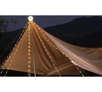 2-in-1 Rechargeable Camping String Light: Green/Two
