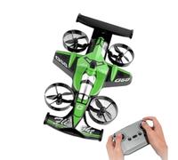 2-in-1 Rechargeable Dual-Mode Car Drone, Flying RC Car Drone, Dual Mode Remote Control Flying Cars Aircraft, Foam RC Quadcopters with LED Stunt Effects, Impact-Resistant Easy Control (Green11)